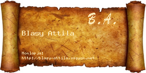 Blasy Attila névjegykártya